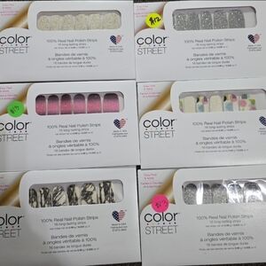 Color Street Glitter and Floral Nail Strips Collection-Set Of 6